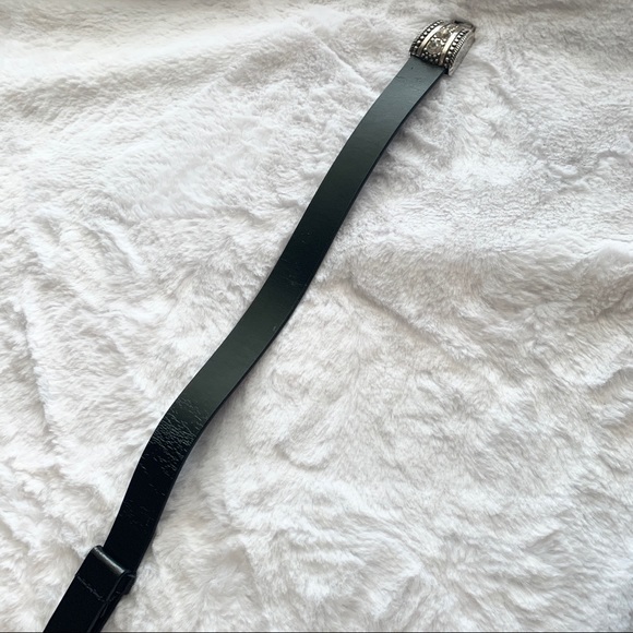 Chicos Rhinestone Bling Leather Statement Belt M!L - Picture 5 of 12